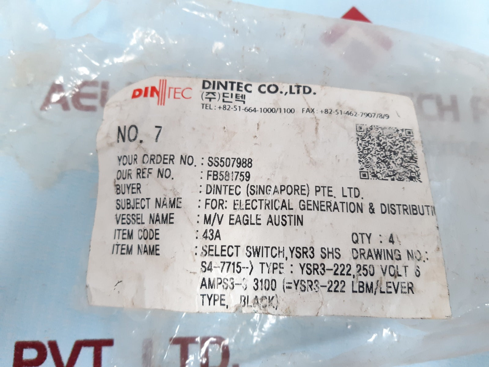 Yongsung Ysar3-222L Rotary Switch Ac250V6A