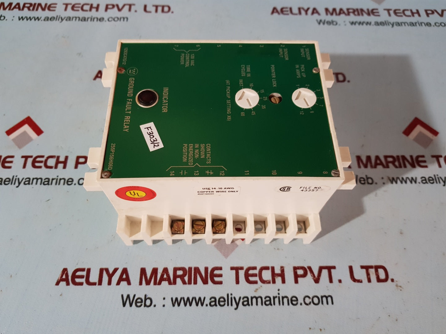 Westinghouse 1293C47G12 Ground Fault Relay 255P156H06D