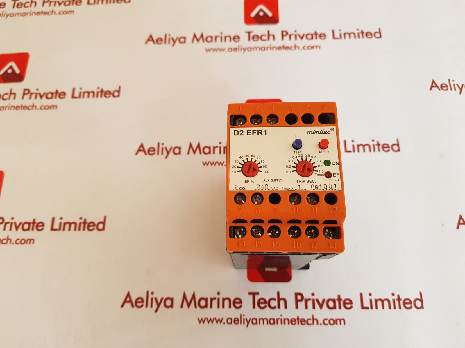 Minilec D2 Efr1 Earth Fault Relay 240Vac
