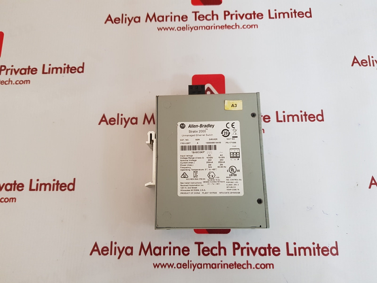Allen-bradley Stratix-2000 Unmanaged Ethernet Switch 18-60V 24V 2W