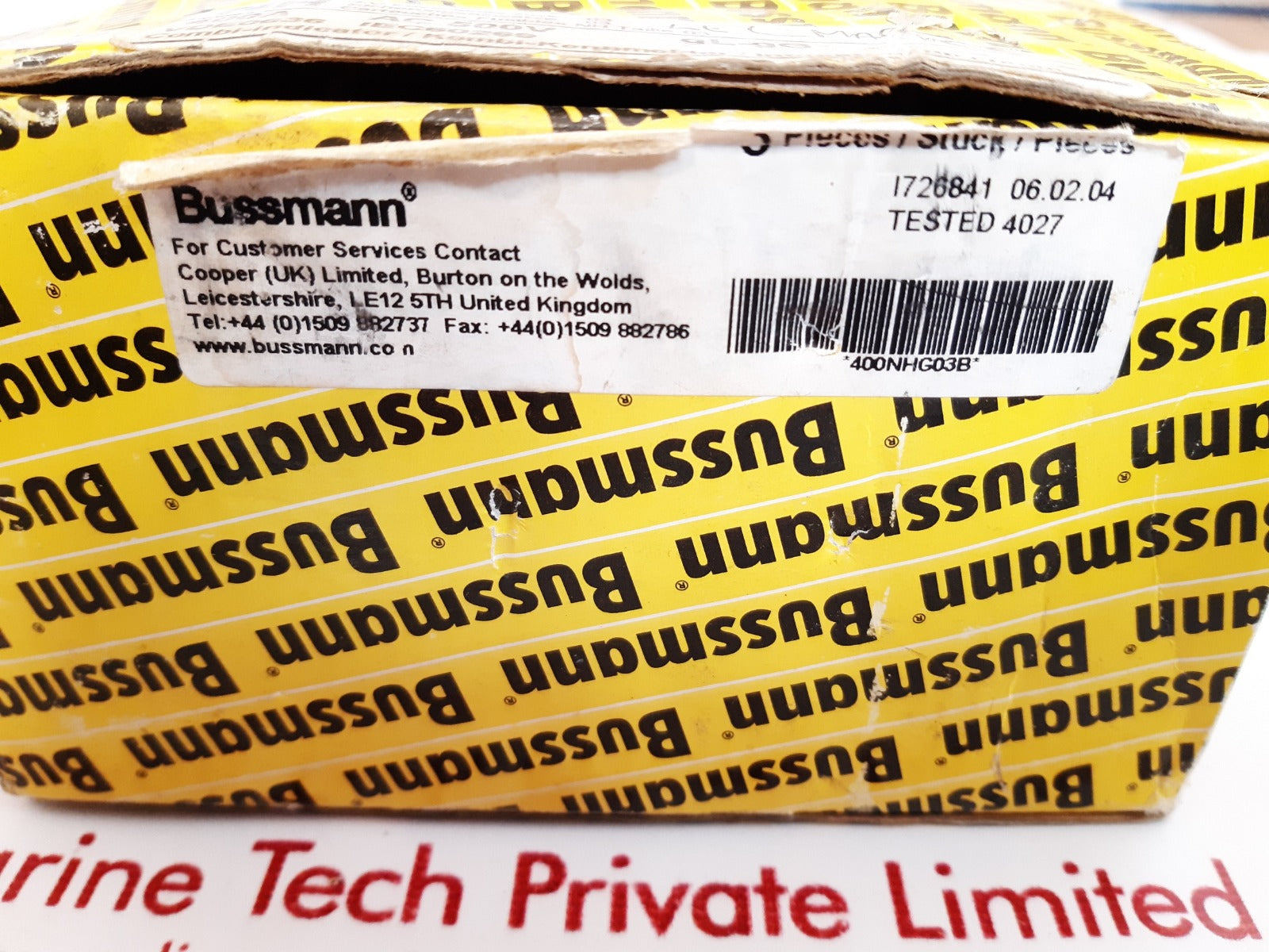 Bussmann 400nhg03b fuse 400a