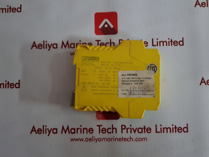 Phoenix contact psr-esd-30 safety relay