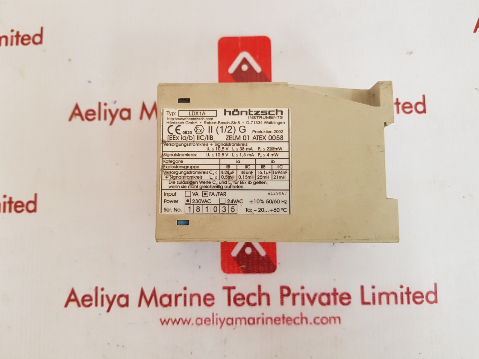 Hontzsch ldx1a flow transducer