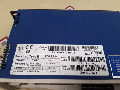 Kollmorgen Servostar Cd Cr03561-mz Prd-mz40Asiz-32 Servo Drive