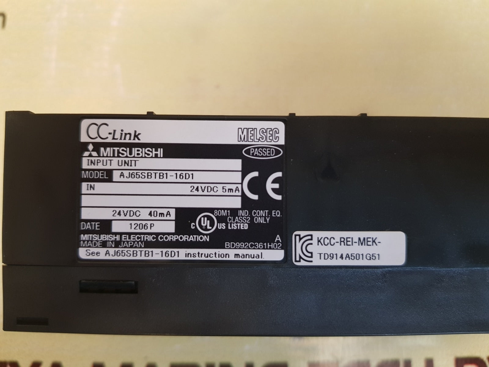 Mitsubishi Aj65Sbtb1-16D1 Cc-link Input Unit Module 24Vdc
