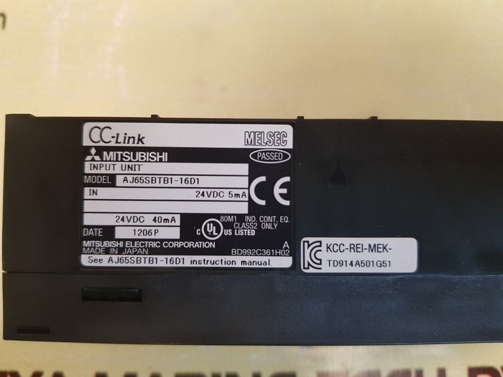 Mitsubishi Aj65Sbtb1-16D1 Cc-link Input Unit Module 24Vdc