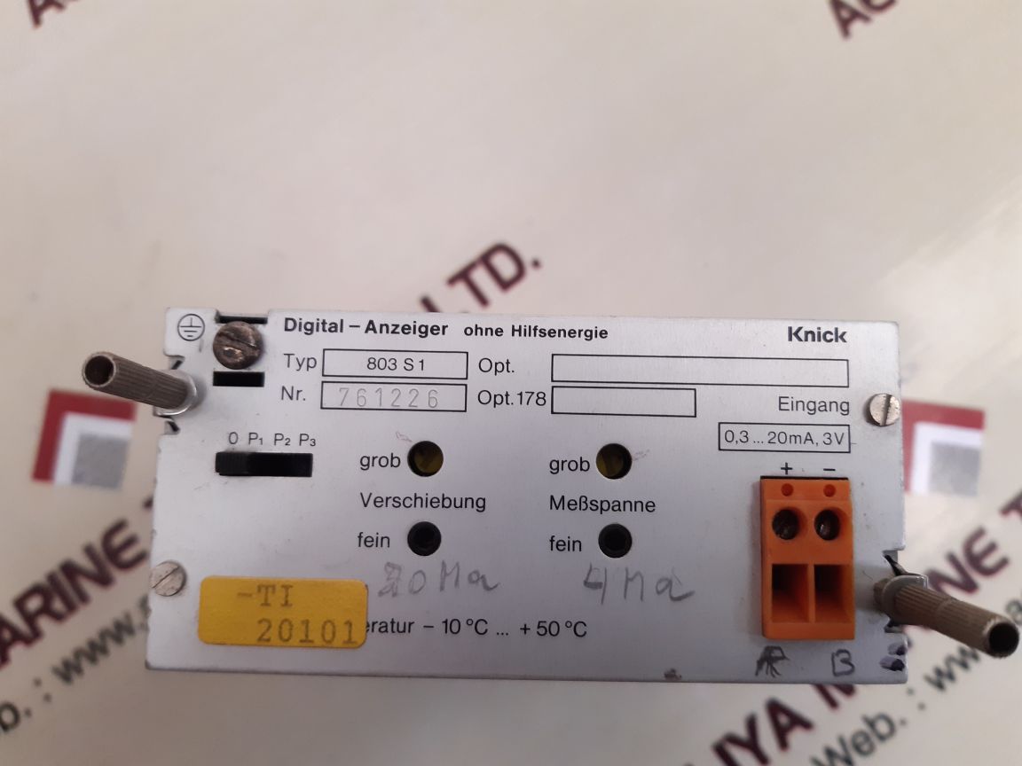 Knick 803 S1 Digital Indicator 761226 - Aeliya Marine Tech