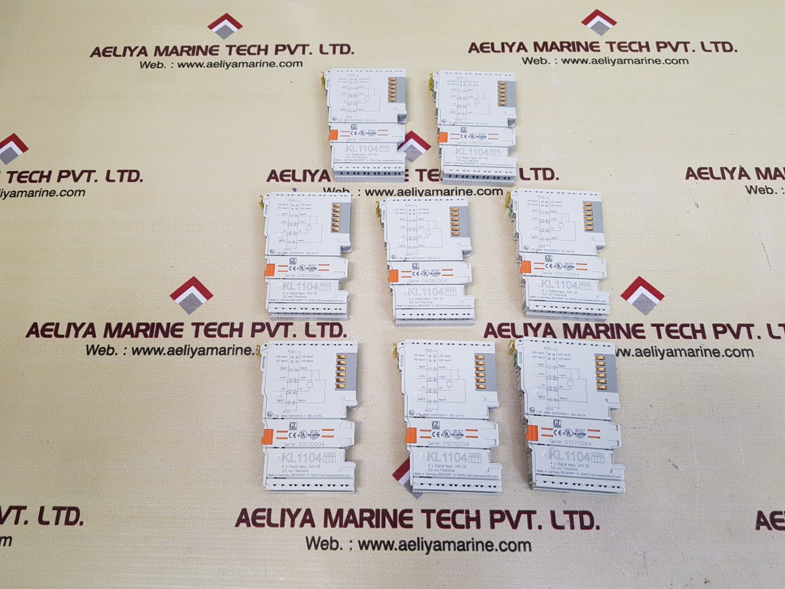 Lot of 10X Beckhoff kl1104 4x Digital Input Module 24V DC 55C
