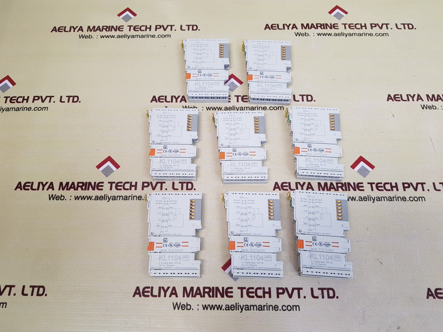 Lot of 10X Beckhoff kl1104 4x Digital Input Module 24V DC 55C