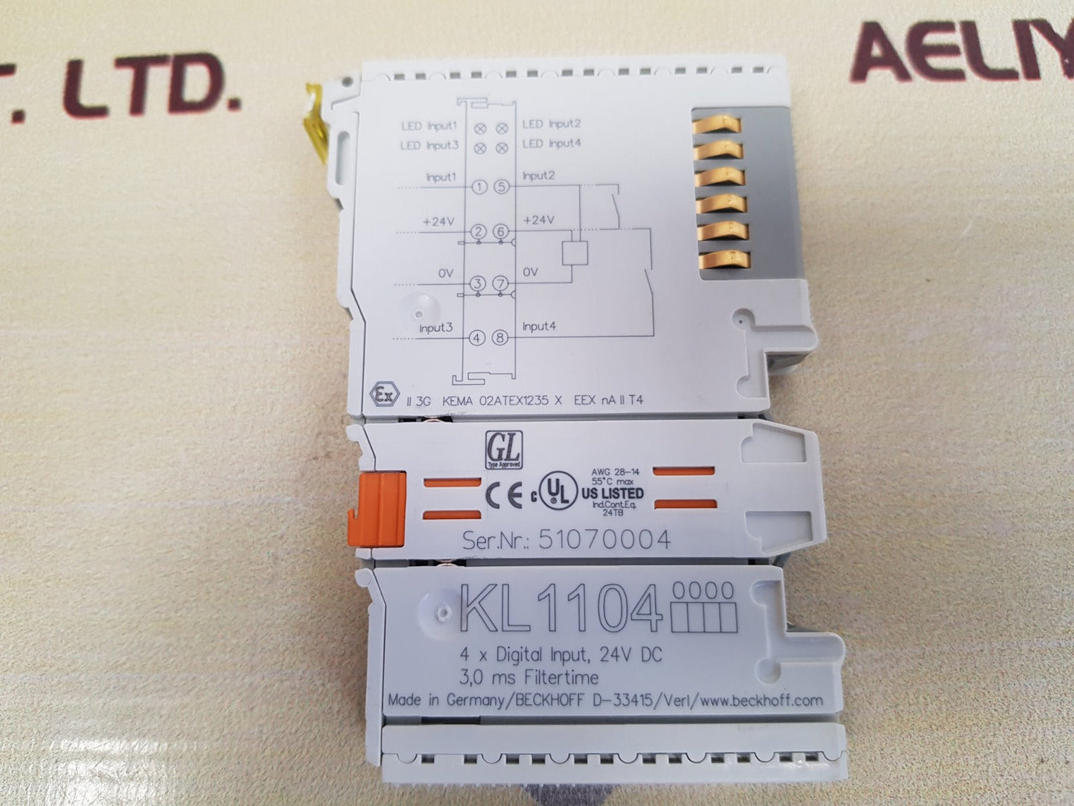 Lot of 10X Beckhoff kl1104 4x Digital Input Module 24V DC 55C