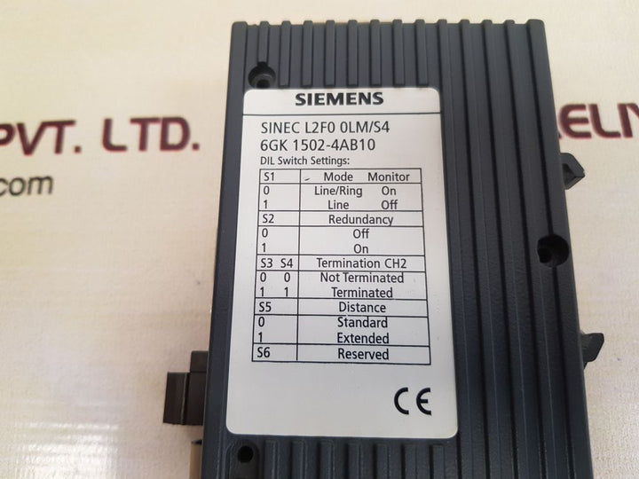 Siemens sinec l2fo olm/s4 optical link module 6gk 1502-4ab10 used