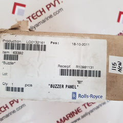 Rolls-royce Chief Engineer Buzzer Panel