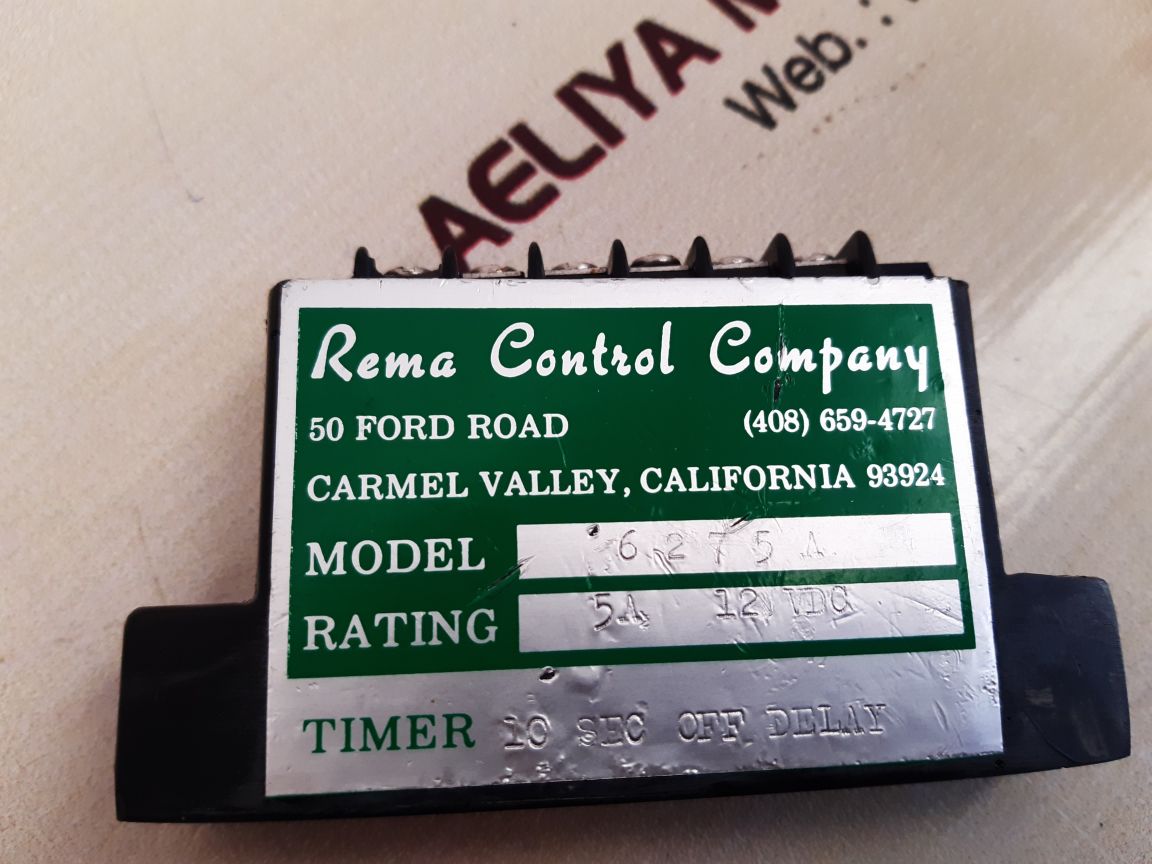 Rema control 6275A timer Relay 5A 12V DC