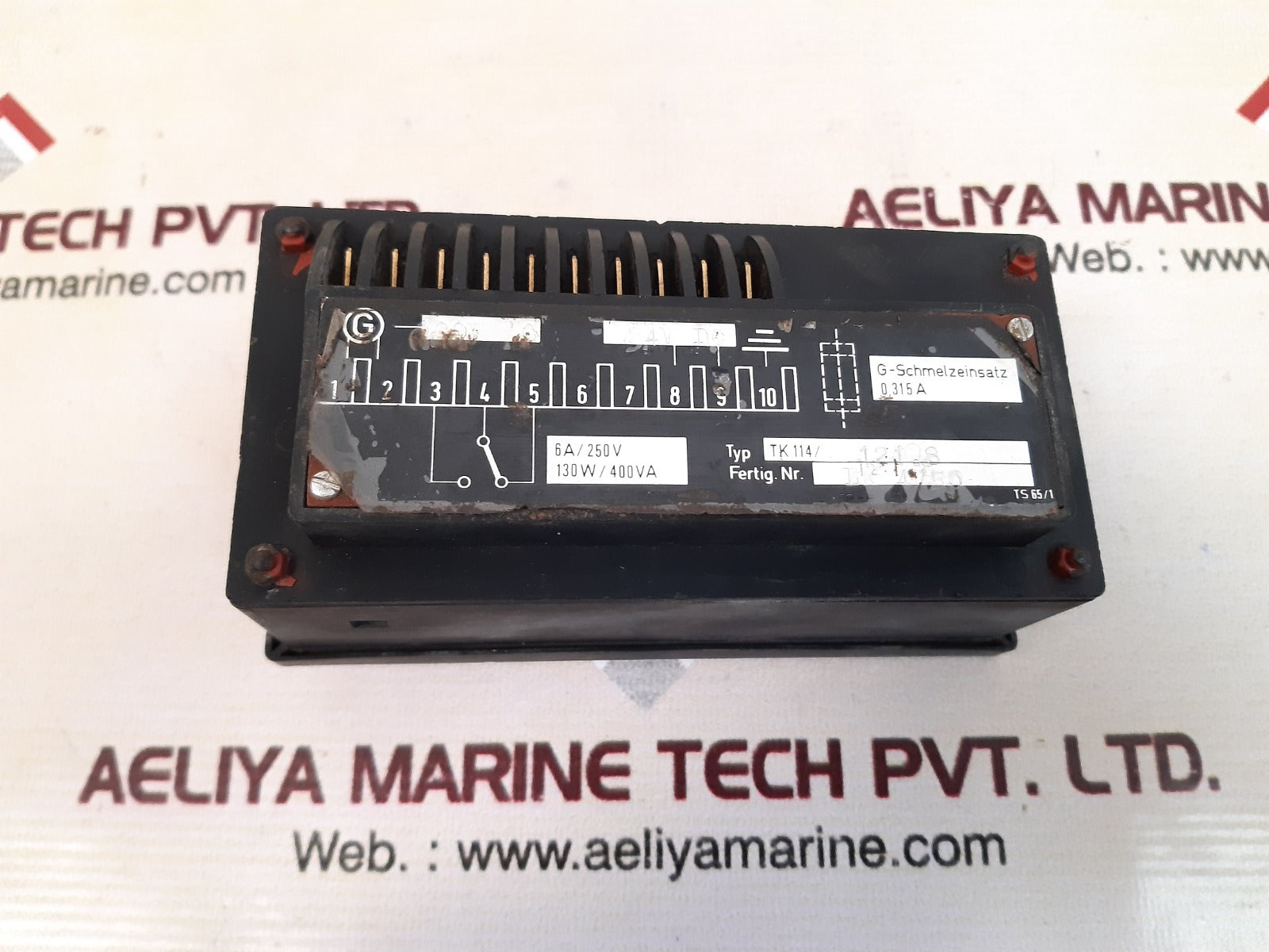 Noris tk 114 tachometerwerk relay limit value switch