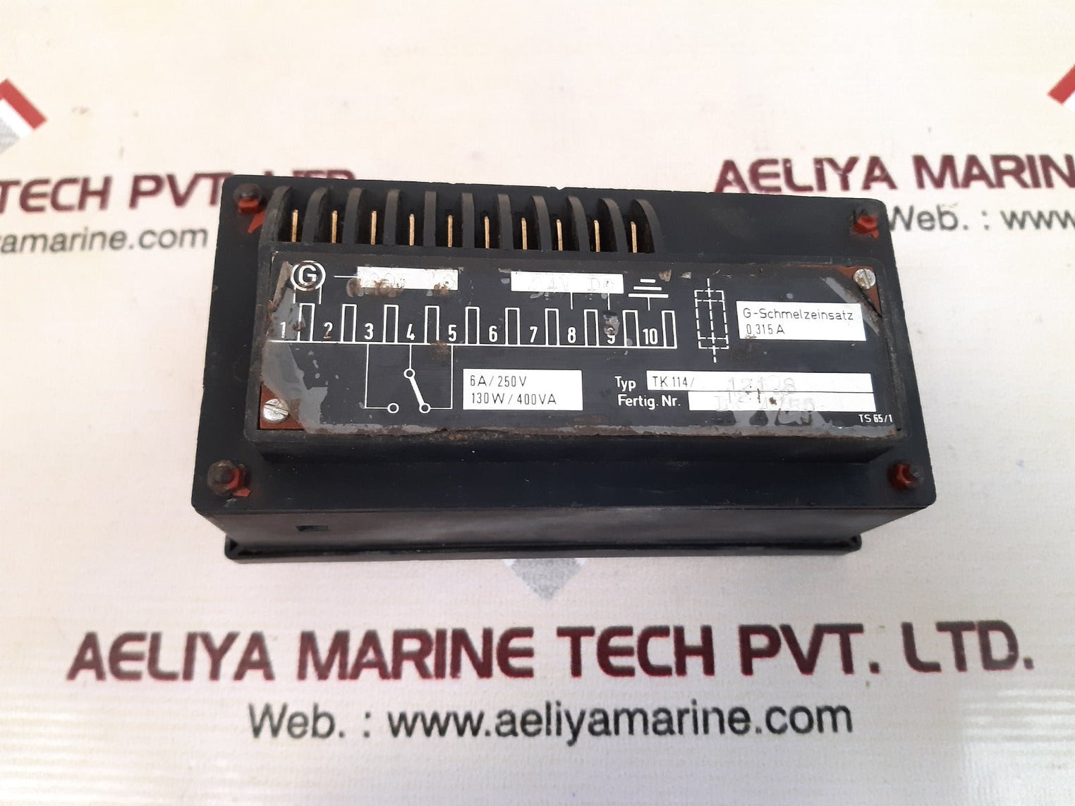 Noris tk 114 tachometerwerk relay limit value switch