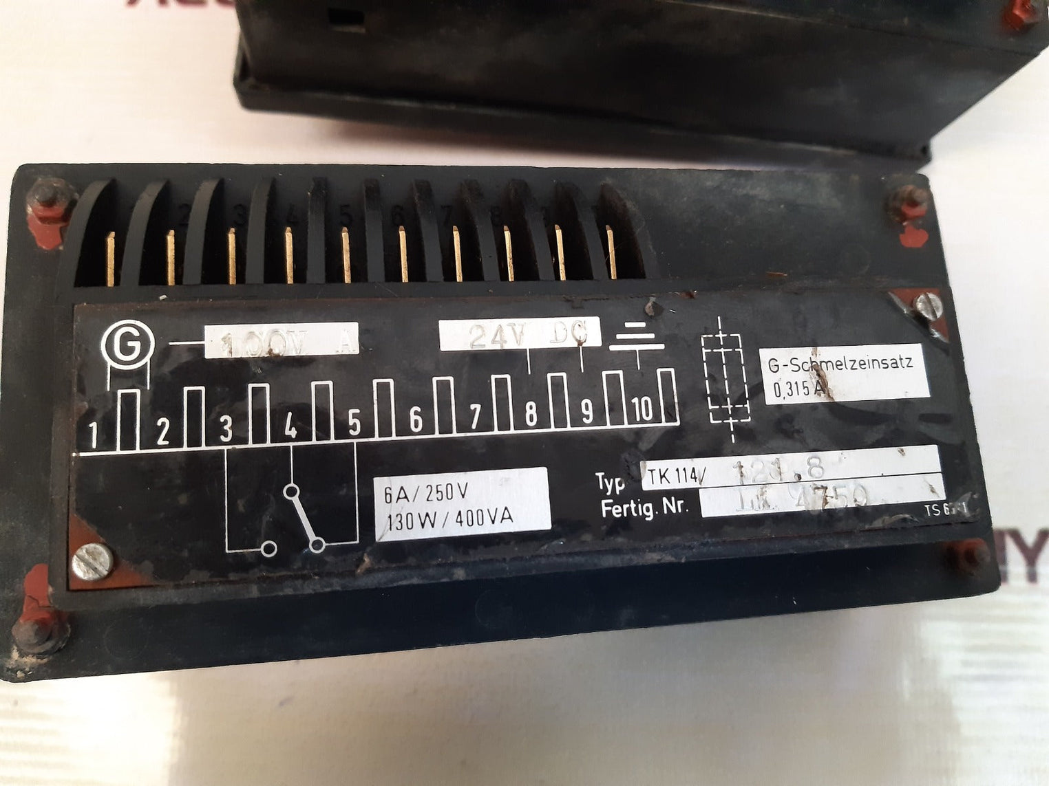 Noris tk 114 tachometerwerk relay limit value switch