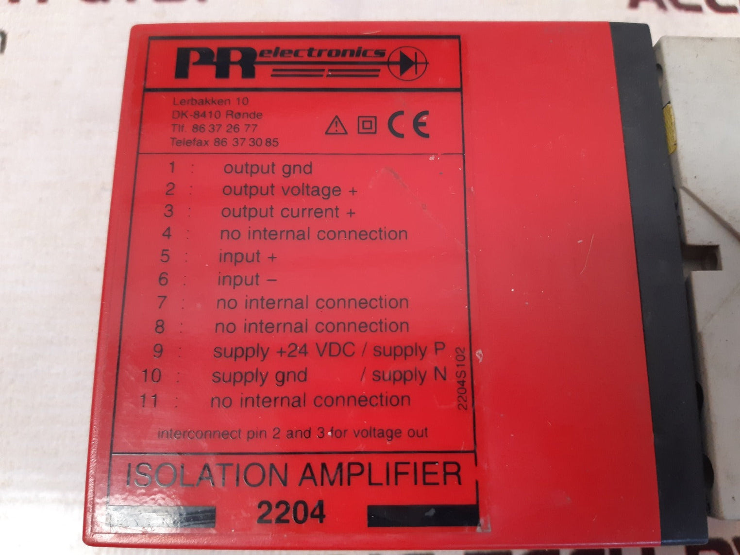 Pr Electronics 2204X2 Isolation Amplifier Module 2204S102