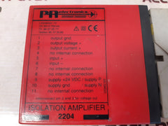 Pr Electronics 2204X2 Isolation Amplifier Module 2204S102