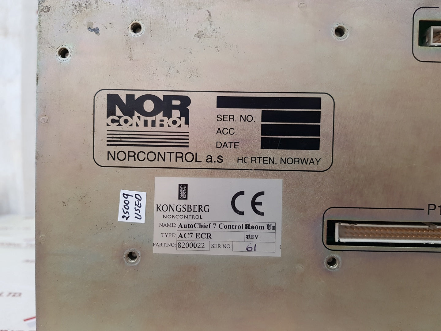 Kongsberg Norcontrol Ac7 Ecr Control Room Unit 8200022
