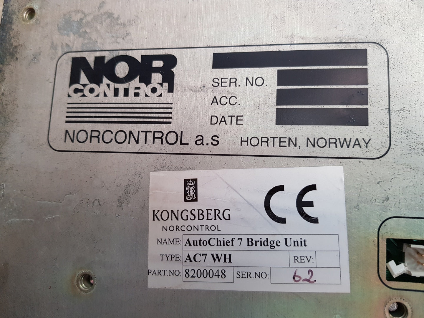 Norcontrol Ac7Wh Autochief 4 Remote Control System Bridge Unit