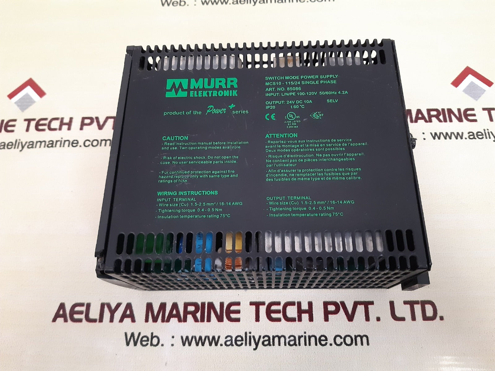 Murr Elektronik Mcs10-115/24 Single Phase Switch Mode Power Supply 85086