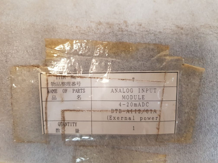 Kei System Btb-aii2/01A Analog Input Module 4-20madc