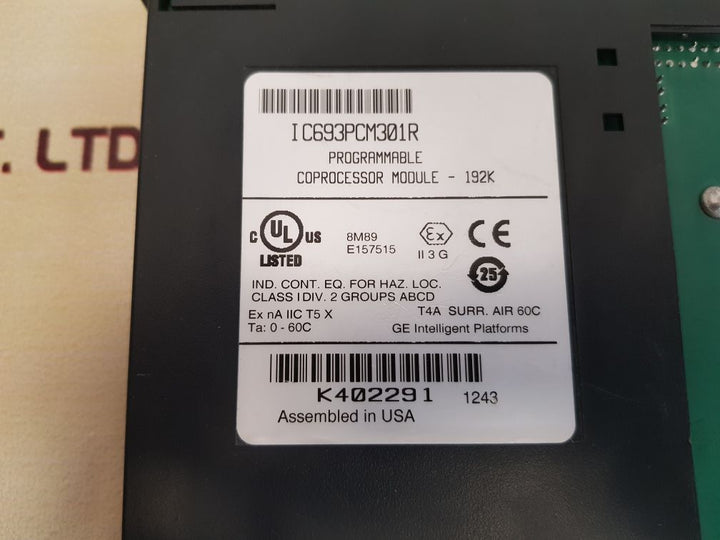 Ge Intelligent Ic693Pcm301R Programmable Coprocessor Module