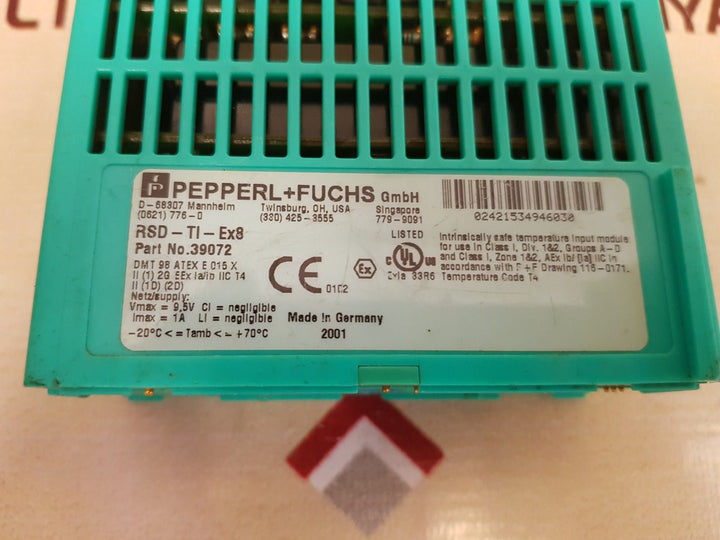 Pepperl+Fuchs Is-rpi Rsd-ti-ex8 Temperature Input Module 39072