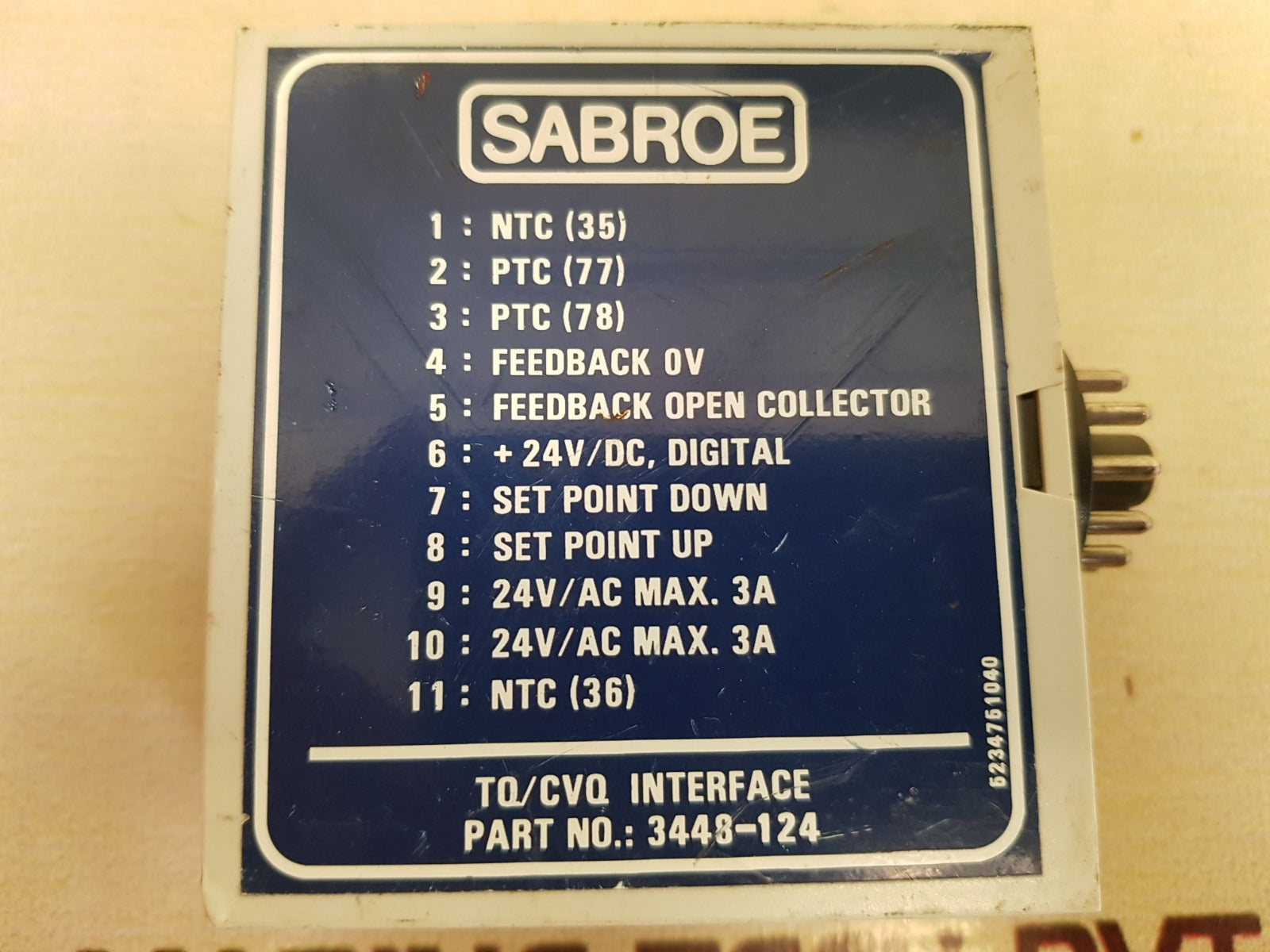 Sabroe 3448-124 Tq/Cvq Interface Without Base