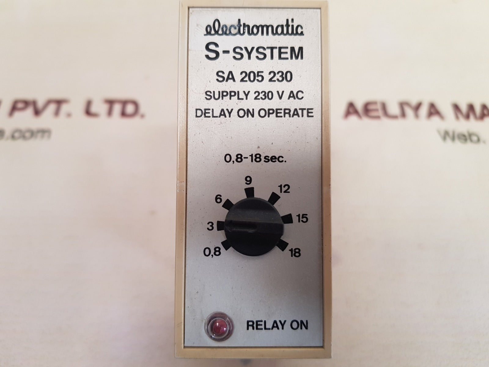 Electromatic s-system sa 205 230 delay on operate 0,8-18 sec