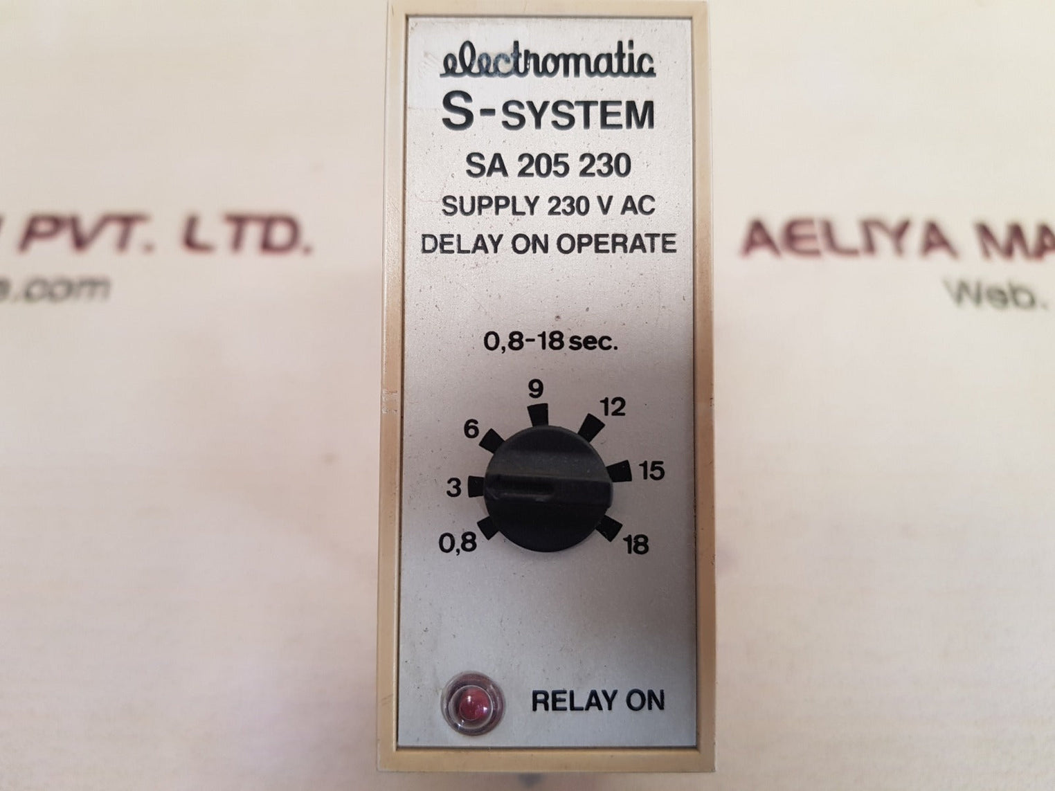 Electromatic s-system sa 205 230 delay on operate 0,8-18 sec