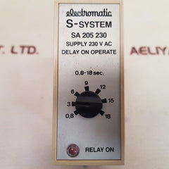 Electromatic s-system sa 205 230 delay on operate 0,8-18 sec