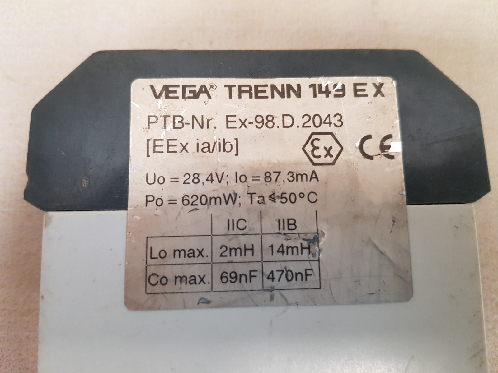 Vega trenn 149ex hart sensor ex-98.d.2043