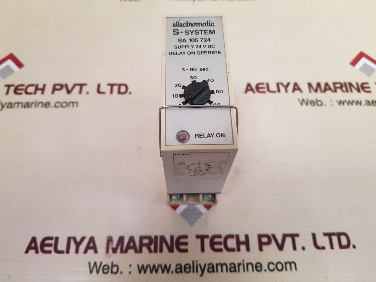 Electromatic S-system Sa 105 724 Delay On Operate Timer Relay With Base 3-60 Sec.