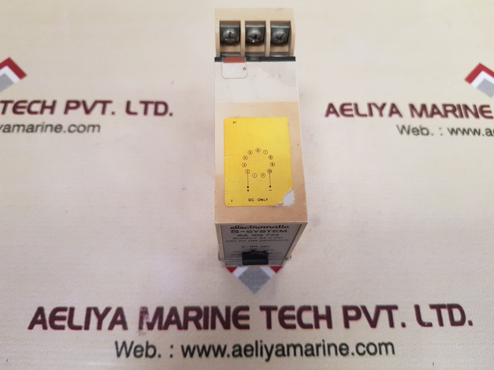 Electromatic S-system Sa 105 724 Delay On Operate Timer Relay With Base 3-60 Sec.