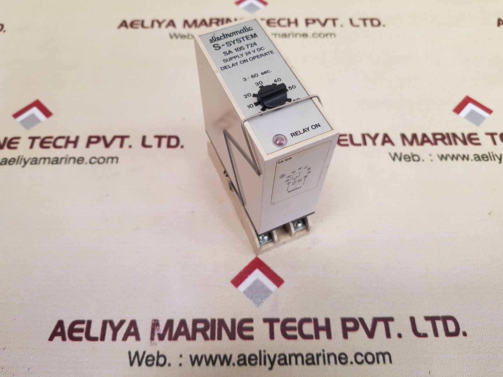 Electromatic S-system Sa 105 724 Delay On Operate Timer Relay With Base 3-60 Sec.