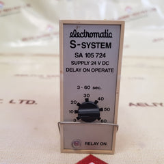 Electromatic S-system Sa 105 724 Delay On Operate Timer Relay With Base 3-60 Sec.