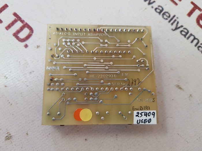 Norcontrol Nn-832.5 Analog Input Adaptor Pcb Card He-220293D