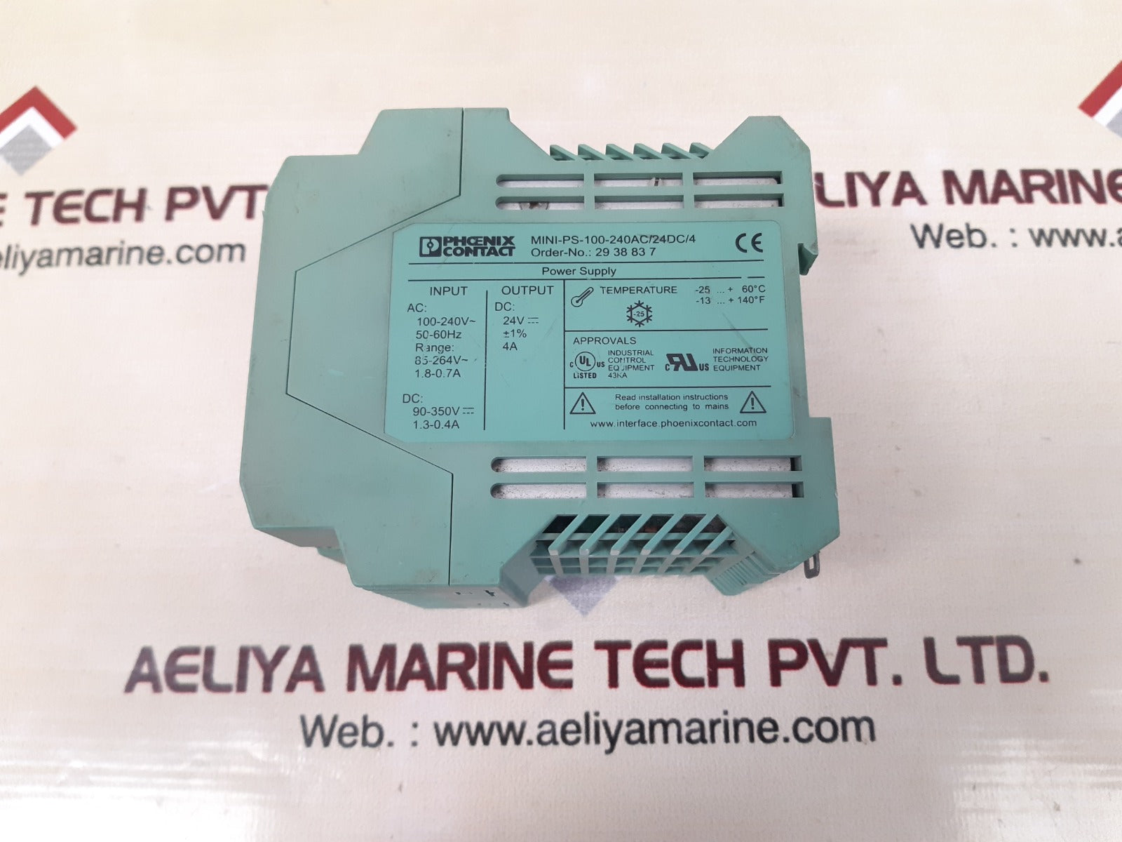 Phoenix contact mini-ps-100-240ac/24dc/4 power supply