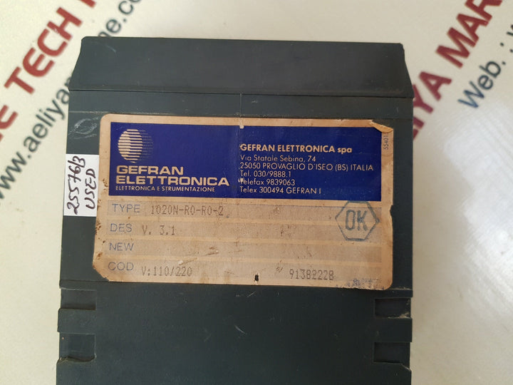 Gefran 1020n-r0-r0-2 temperature controller