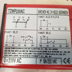 Bircher Tzmp230Ac Time Delay Relay 6A 230-250Vac