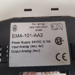 Moeller Em4-101-aa2 Analog I/O Module 24Vdc 0.15A