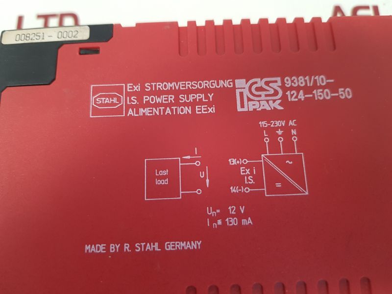 Stahl 9381/10-124-150-50 Power Supply 115-230V Ac