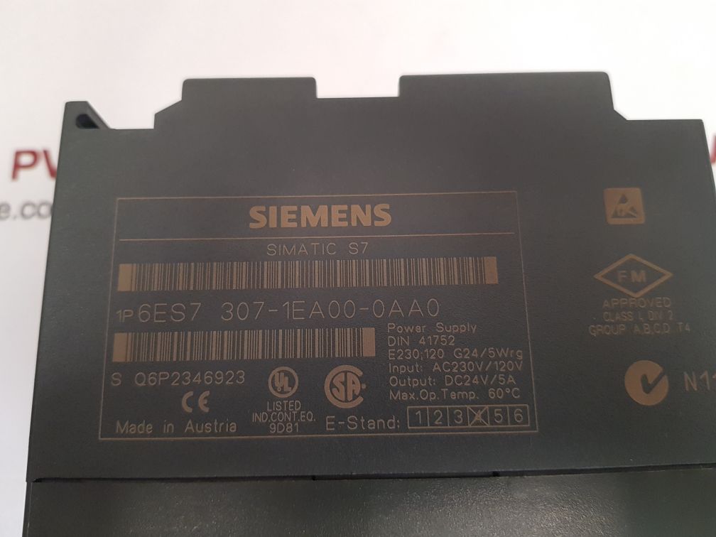 Siemens Simatic S7 6Es7 307-1Ea00-0Aa0 Power Supply