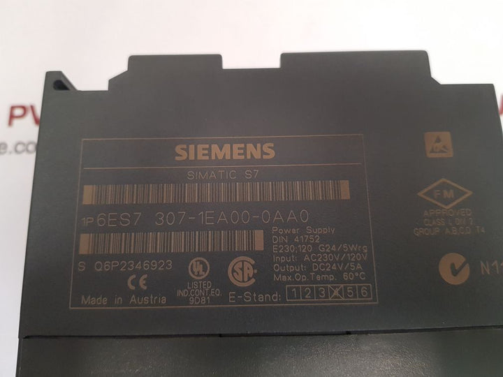 Siemens Simatic S7 6Es7 307-1Ea00-0Aa0 Power Supply