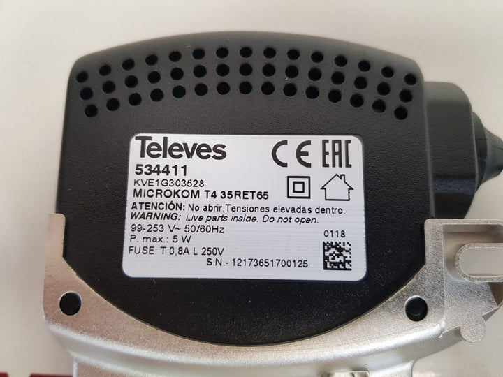 Televes 534411 Microkom T4 35Ret65 Multiband Amplifier