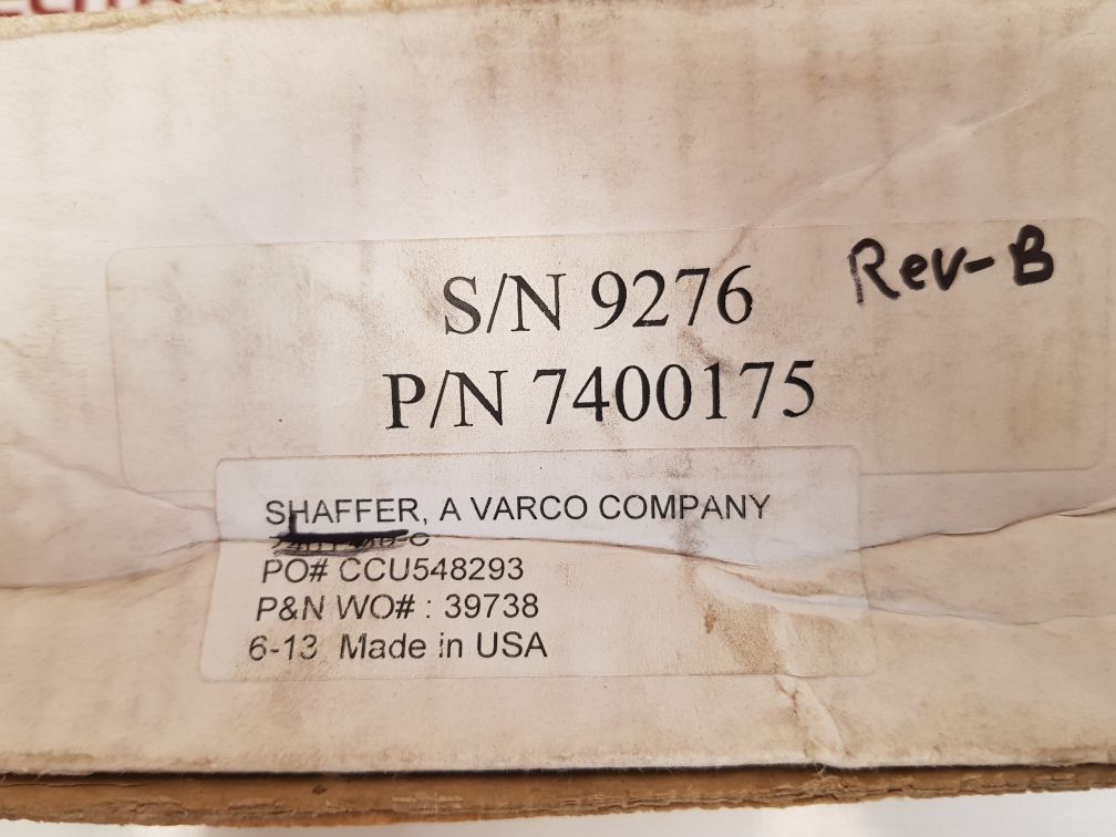 Shaffer 7400175 Rev B Varco Solenoid Valve 059065-002