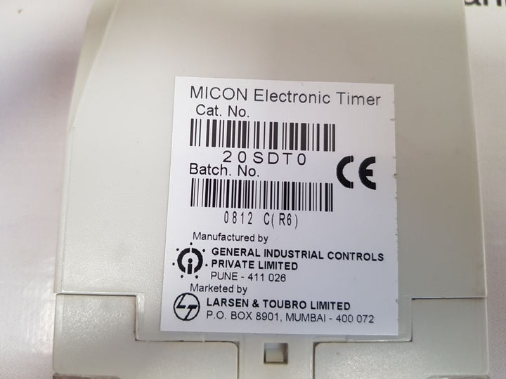 Gic 20Sdt0 Star Delta Timer Micon Electronic 110/240V Ac 5A 30-120 Sec