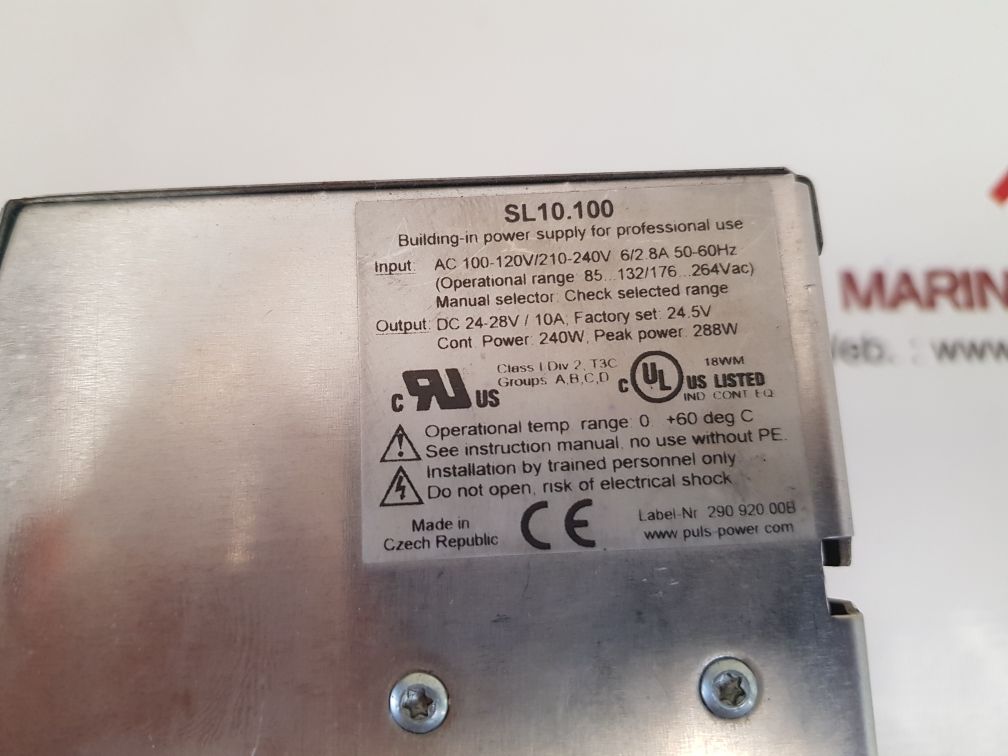 Puls power sl 10.100 power supply sl 10