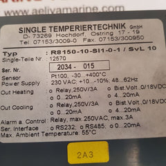 Single Temperiertechnik R8150-10-si1-0-1/Svl 10 Temperature Controller 4-20Ma